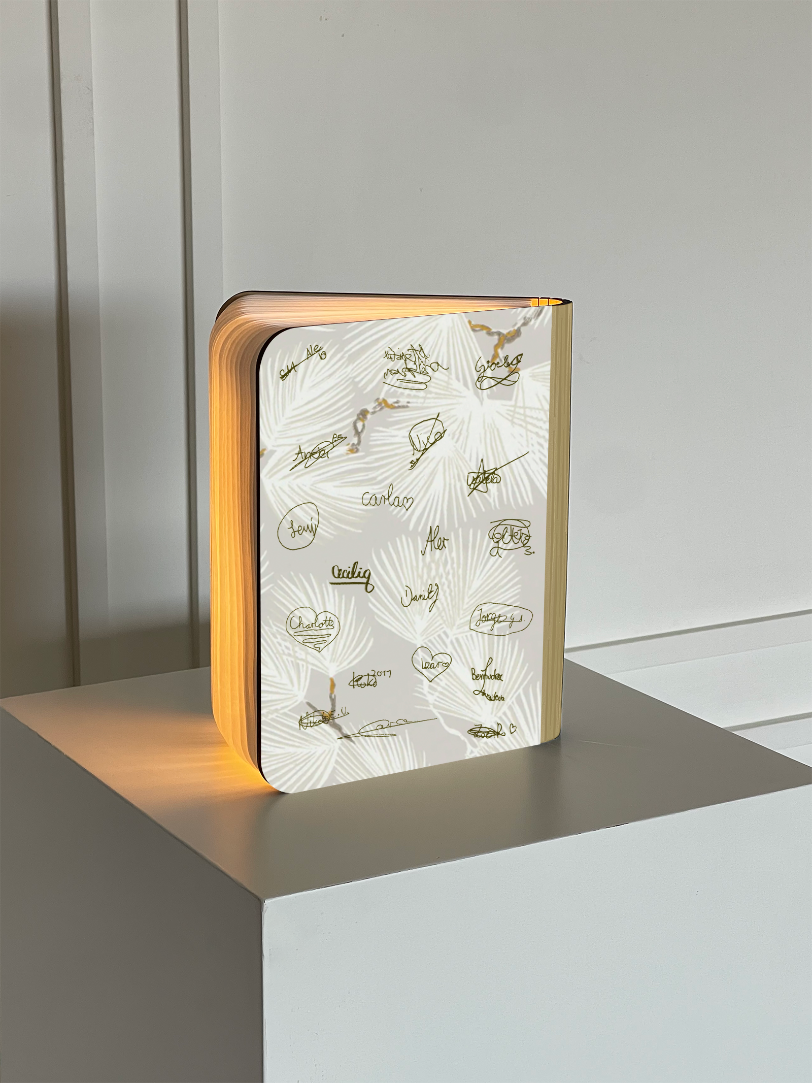 Libro de Luz con Firmas Pino White